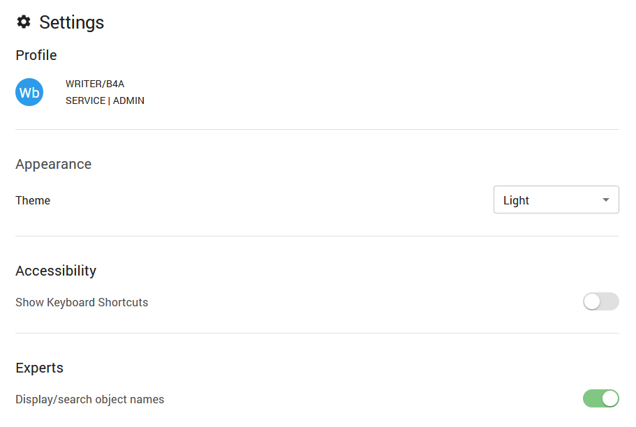 Benutzereinstellungen